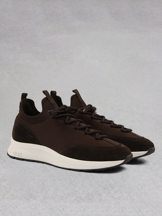 KNIT-1 RACER - DARK CHOCOLATE/ WHITE