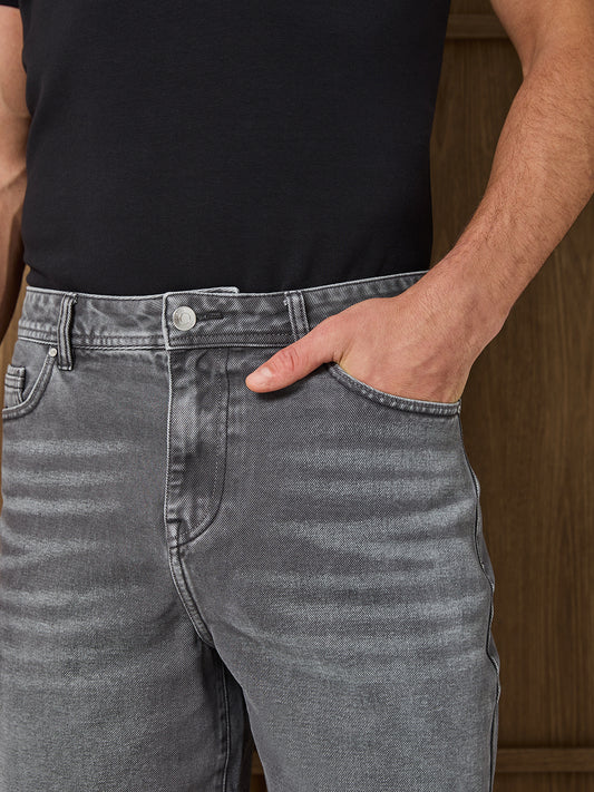 SANTI DENIM SHORT - WASHED GREY
