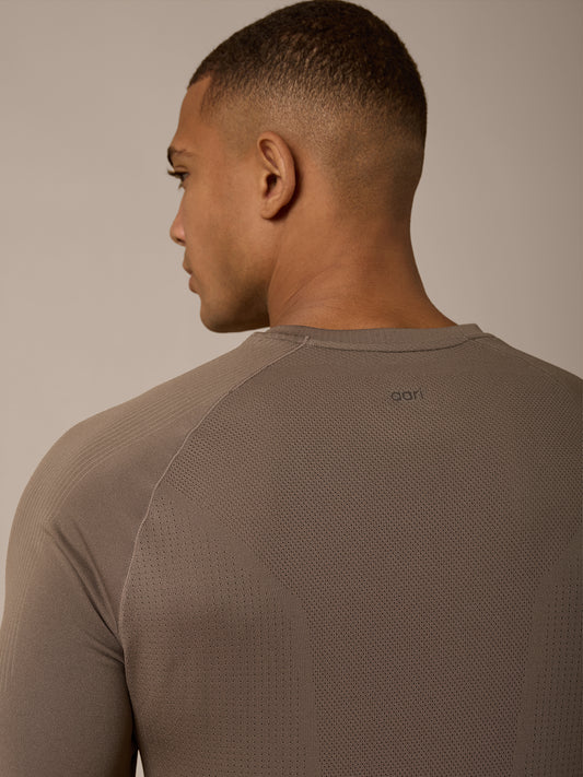 FRAME SEAMLESS T-SHIRT - MOCHA