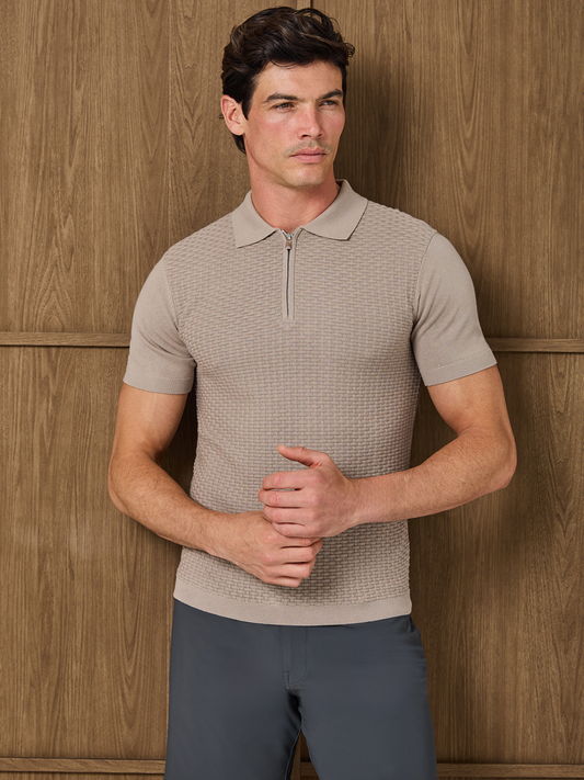 OREA KNITTED POLO - MOCHA