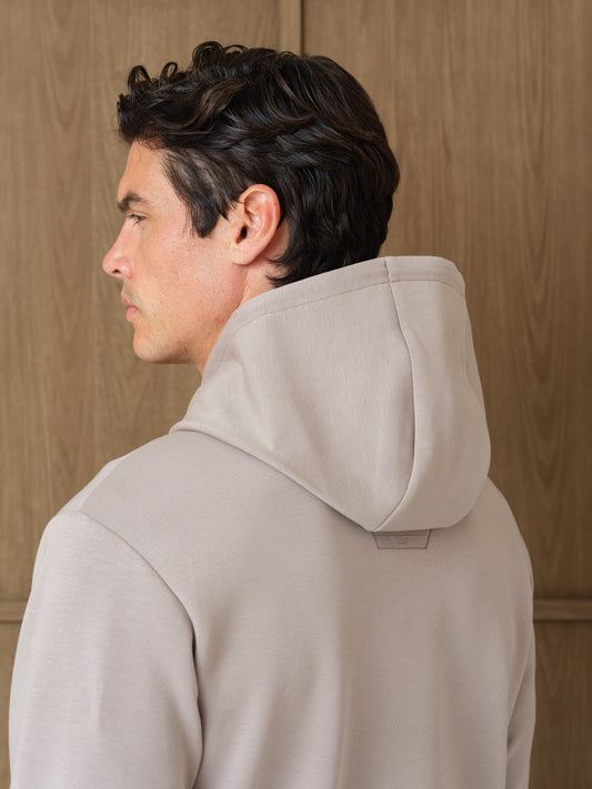 VERTU INTERLOCK HOOD - MIST HEATHER
