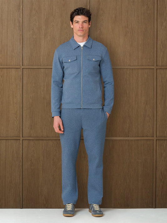 VERTU INTERLOCK PANT - COAST MELANGE