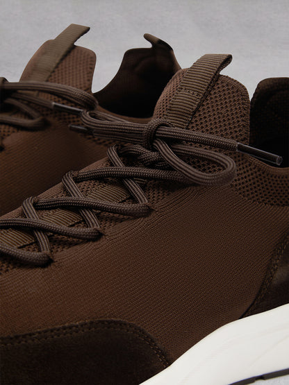 KNIT-1 RACER - DARK CHOCOLATE/ WHITE