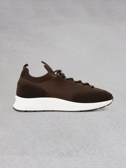 KNIT-1 RACER - DARK CHOCOLATE/ WHITE