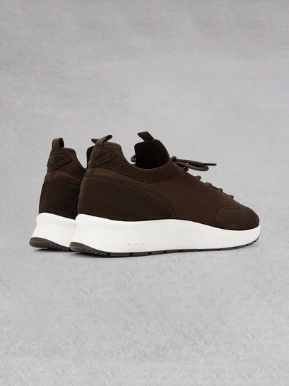 KNIT-1 RACER - DARK CHOCOLATE/ WHITE