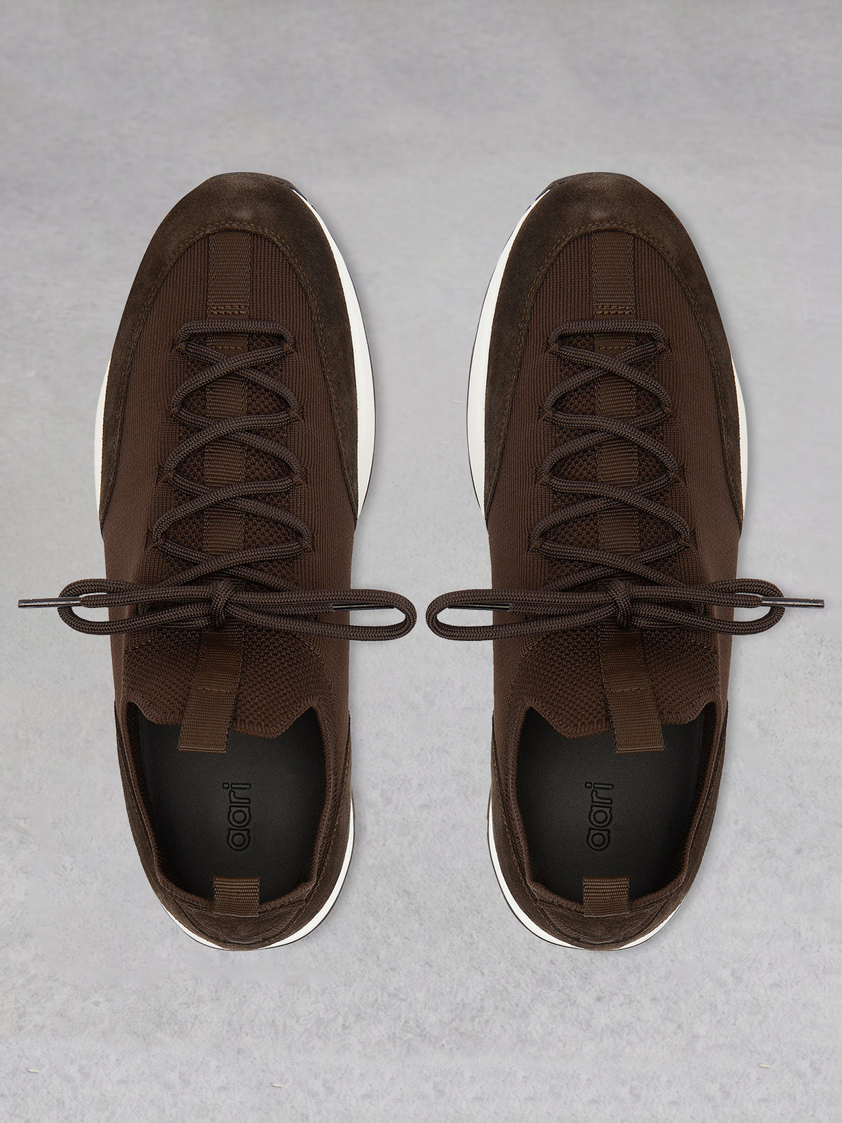 KNIT-1 RACER - DARK CHOCOLATE/ WHITE