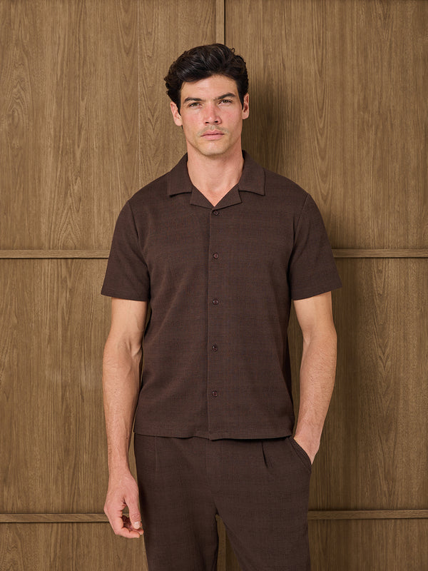 DUNE RESORT SHIRT - DARK CHOCOLATE