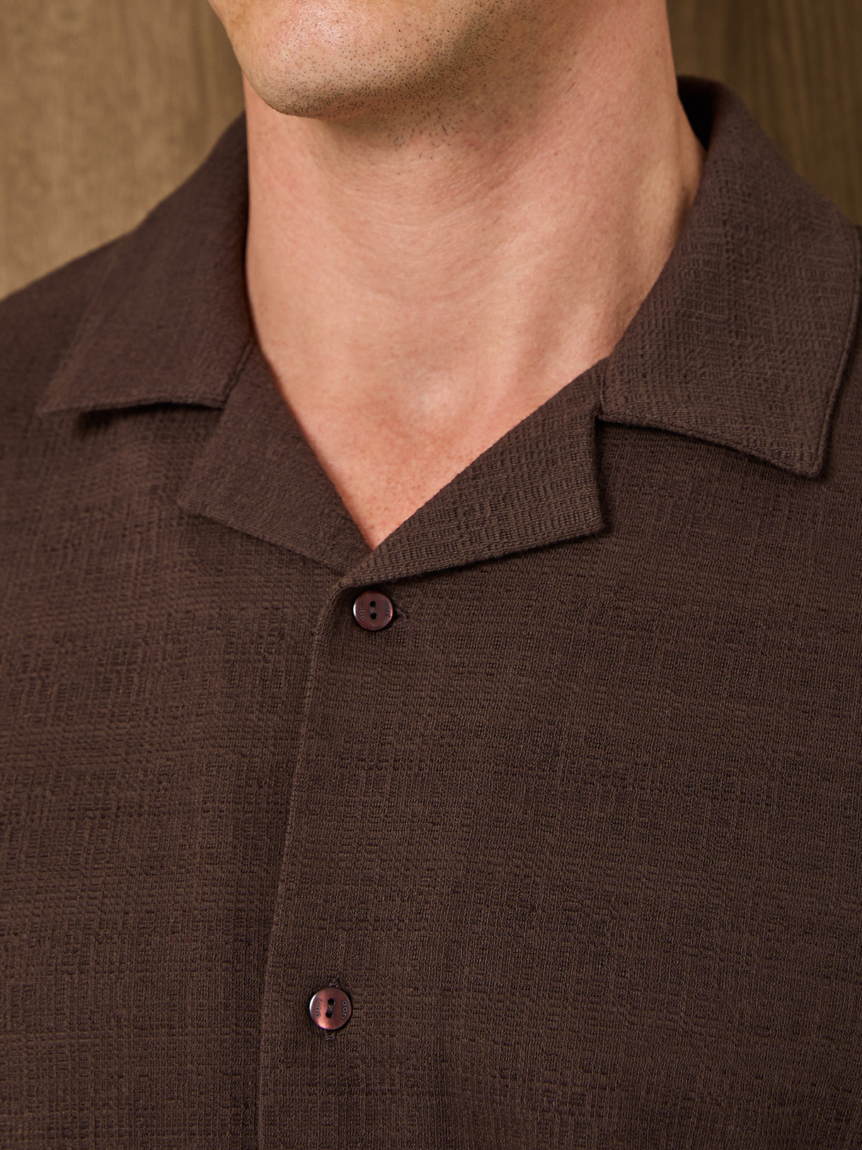 DUNE RESORT SHIRT - DARK CHOCOLATE