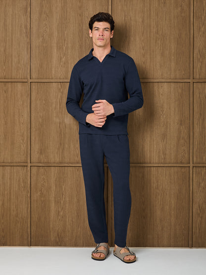 DUNE LONGSLEEVE RESORT POLO - SHADOWCORE