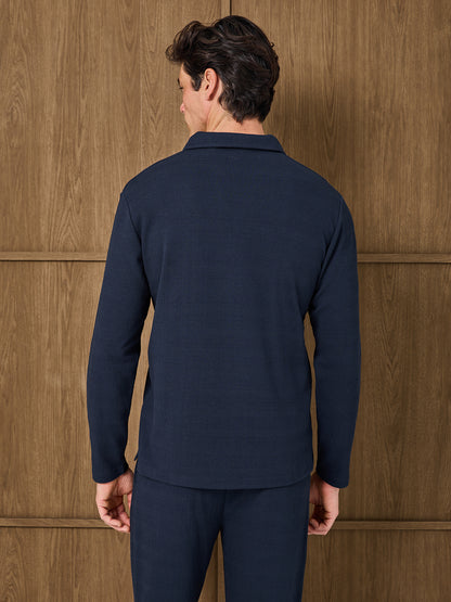 DUNE LONGSLEEVE RESORT POLO - SHADOWCORE