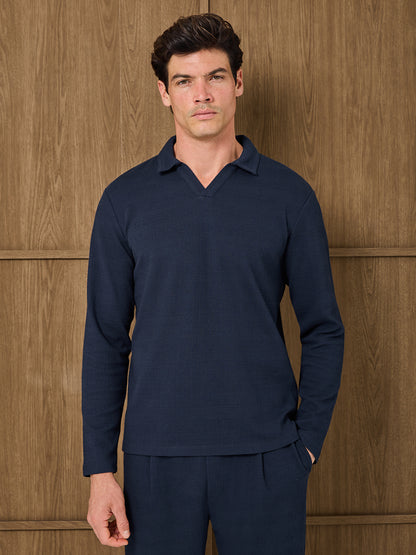 DUNE LONGSLEEVE RESORT POLO - SHADOWCORE