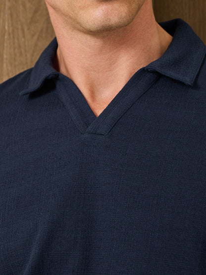 DUNE LONGSLEEVE RESORT POLO - SHADOWCORE