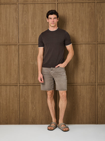 SANTI DENIM SHORT - WASHED TAUPE