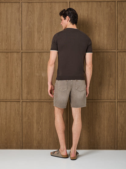 SANTI DENIM SHORT - WASHED TAUPE