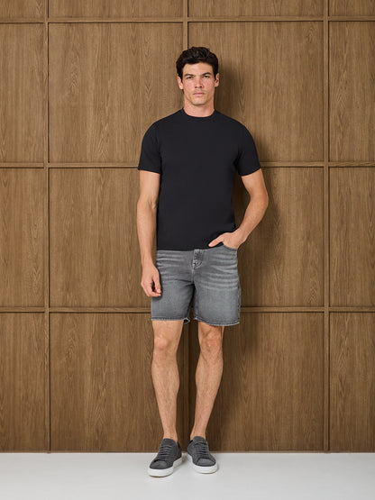 SANTI DENIM SHORT - WASHED GREY