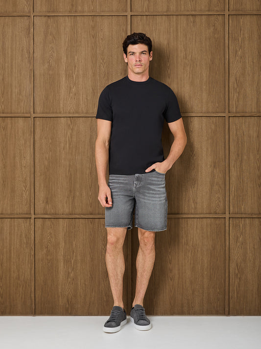SANTI DENIM SHORT - WASHED GREY