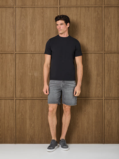 SANTI DENIM SHORT - WASHED GREY