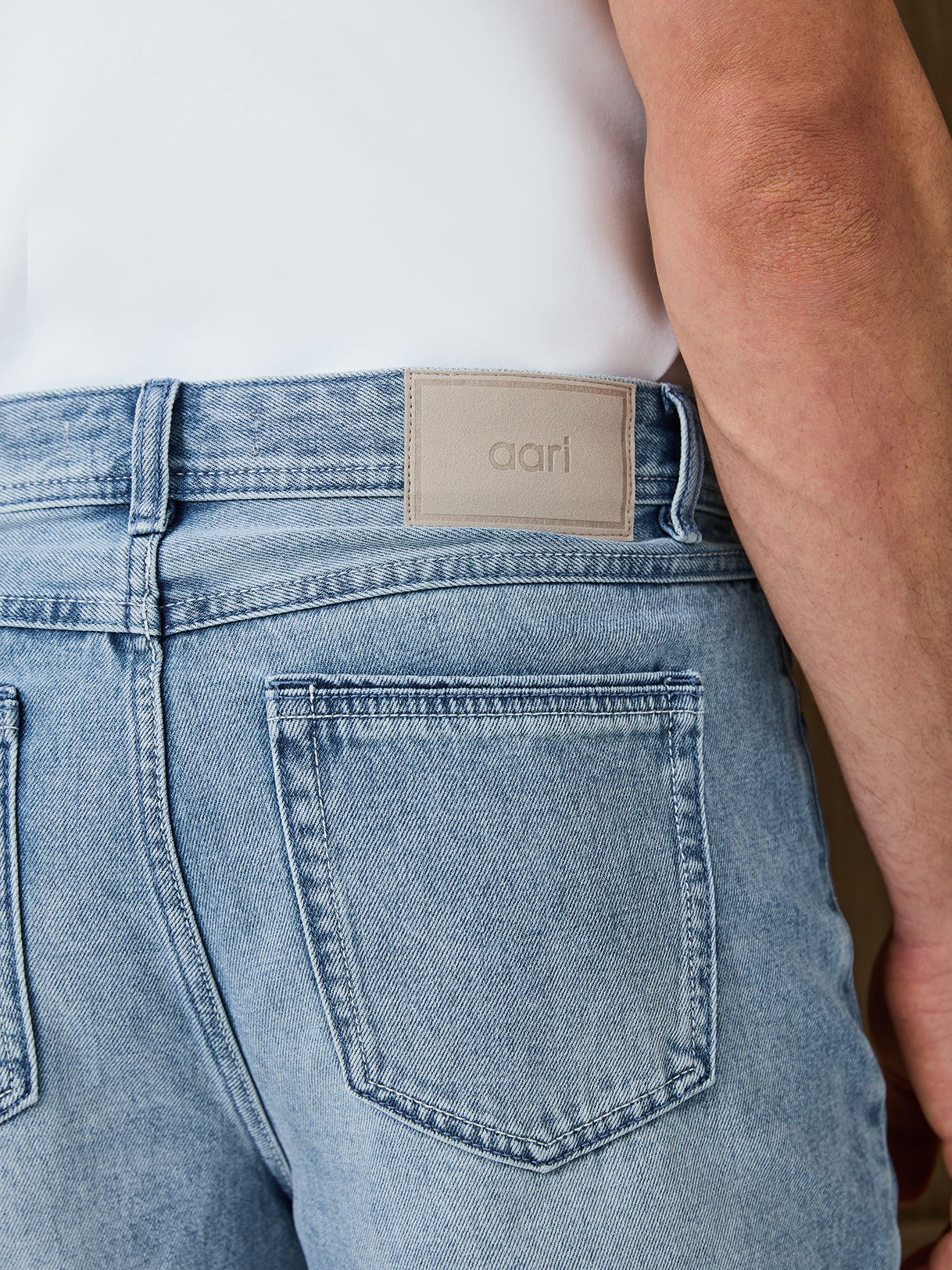 SANTI DENIM SHORT - LIGHT BLUE STONEWASH