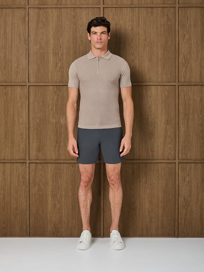 OREA KNITTED POLO - MOCHA