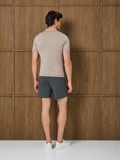 OREA KNITTED POLO - MOCHA