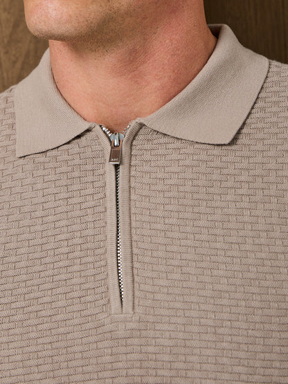 OREA KNITTED POLO - MOCHA