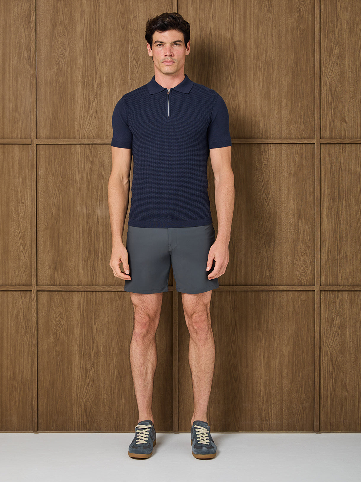 OREA KNITTED POLO - MIDNIGHT