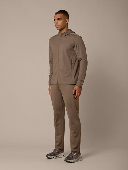 AERO LIGHTWEIGHT FULL ZIP TRACKSUIT - MOCHA