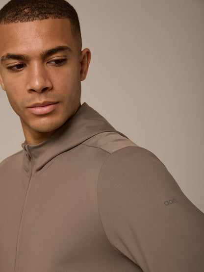 AERO LIGHTWEIGHT FULL ZIP TWINSET - MOCHA