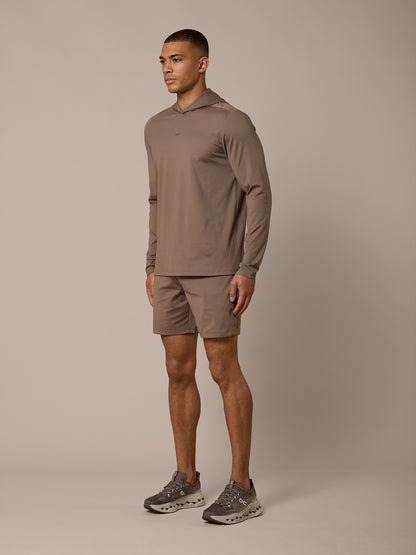 AERO LIGHTWEIGHT HOODED TWINSET - MOCHA