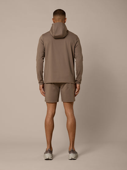 AERO LIGHTWEIGHT HOODED TWINSET - MOCHA