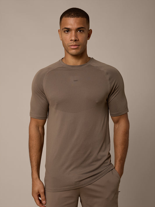 FRAME SEAMLESS T-SHIRT - MOCHA