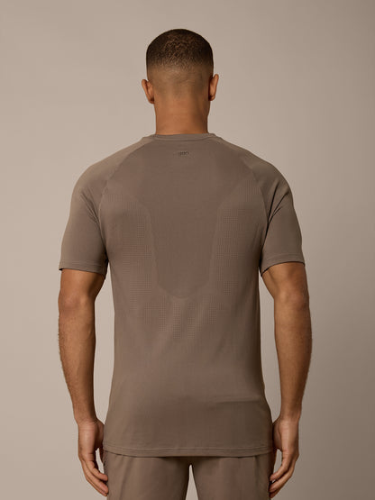 FRAME SEAMLESS T-SHIRT - MOCHA