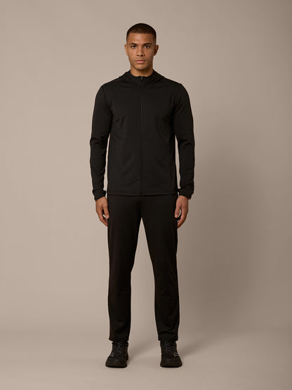 AERO LIGHTWEIGHT FULL ZIP HOOD - BLACK