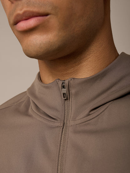 AERO LIGHTWEIGHT FULL ZIP TWINSET - MOCHA
