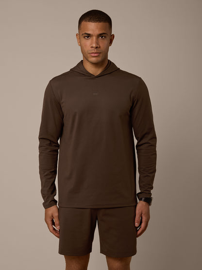 AERO LIGHTWEIGHT HOODED TWINSET - DARK CHOCOLATE