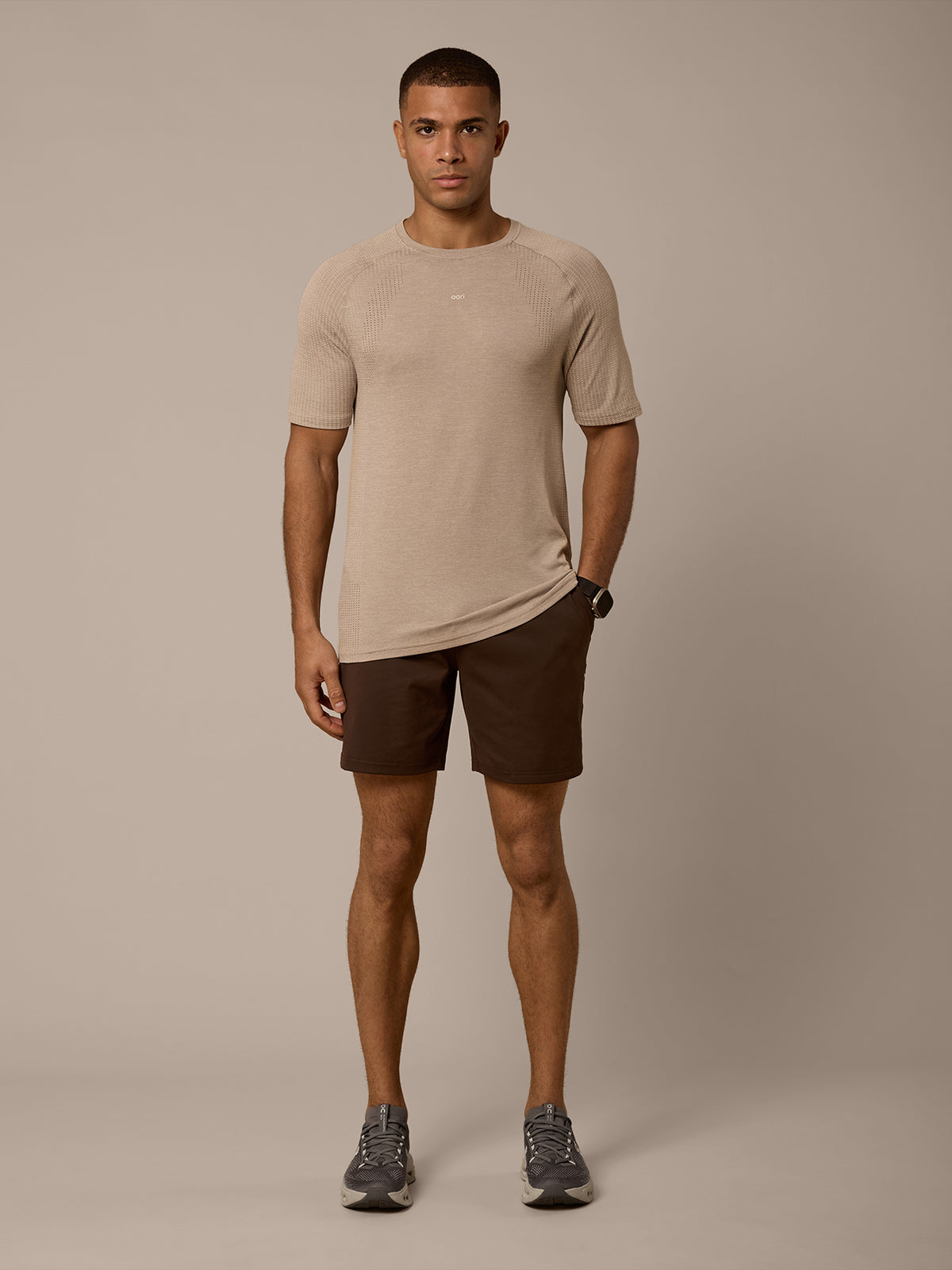 VEIL SEAMLESS TEE - MIST/CANDLELIGHT WHITE