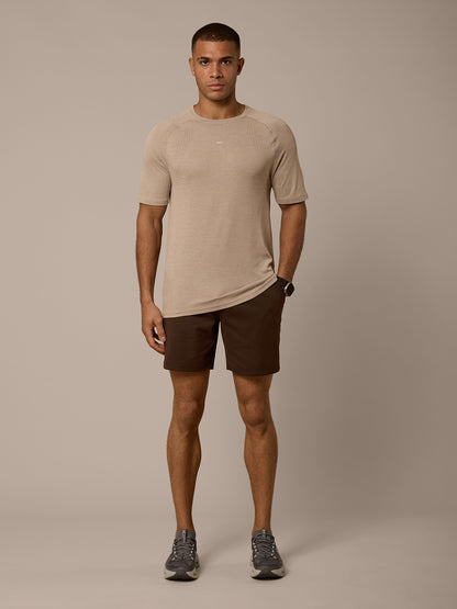 VEIL SEAMLESS TEE - MIST/CANDLELIGHT WHITE