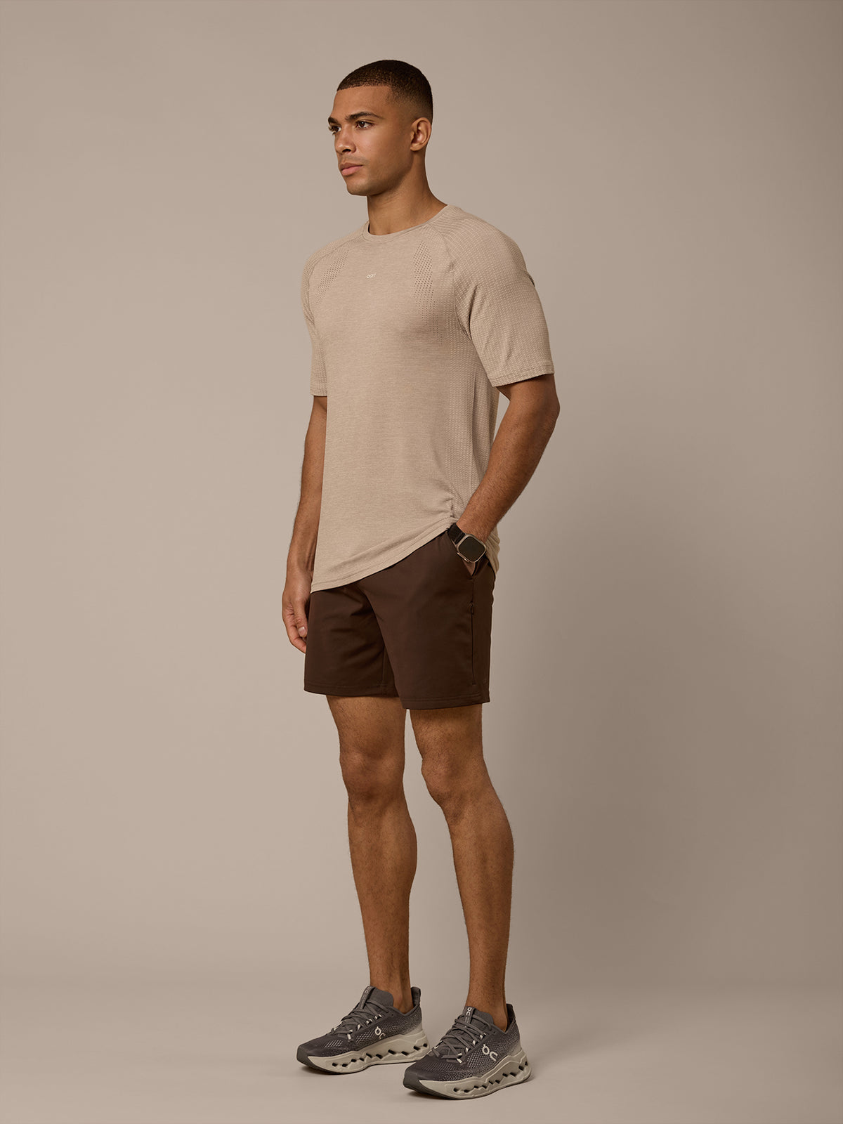 VEIL SEAMLESS TEE - MIST/CANDLELIGHT WHITE