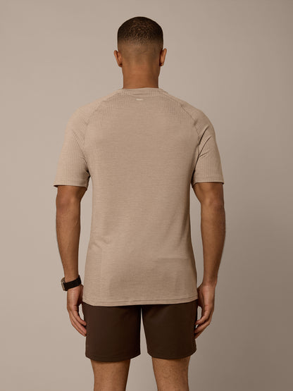 VEIL SEAMLESS TEE - MIST/CANDLELIGHT WHITE