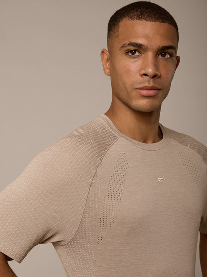 VEIL SEAMLESS TEE - MIST/CANDLELIGHT WHITE