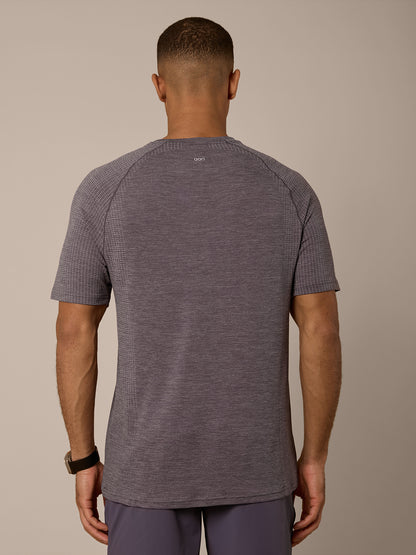 VEIL SEAMLESS TEE - DARK LAVENDER/DUSKY LAVENDER