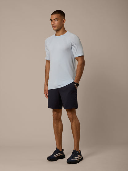 VEIL SEAMLESS TEE - WINTER BREEZE/WHITE