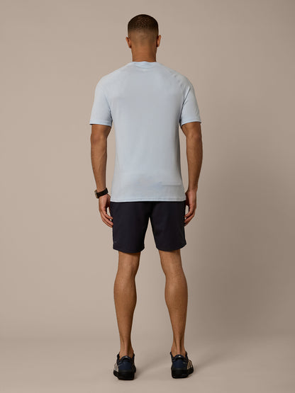VEIL SEAMLESS TEE - WINTER BREEZE/WHITE