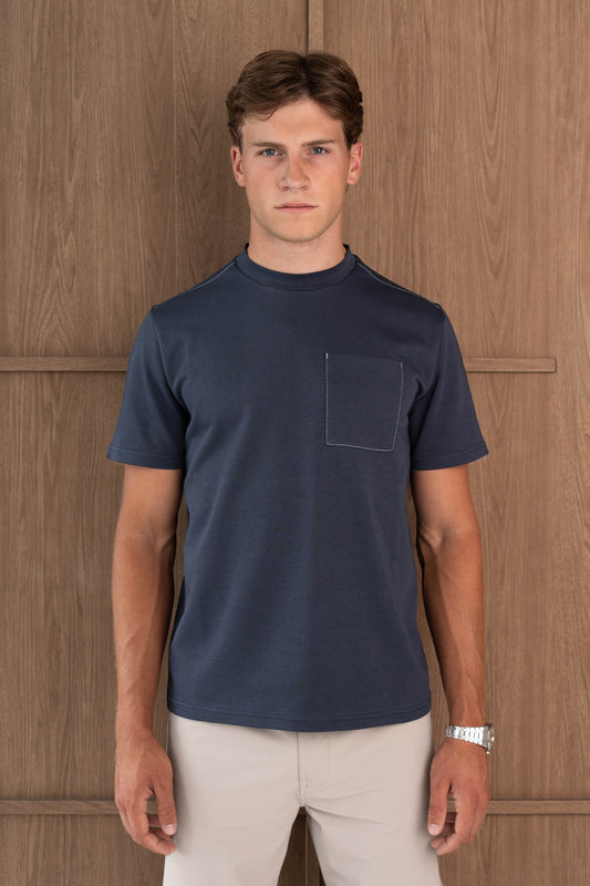 AYON POCKET T-SHIRT  - MIDNIGHT