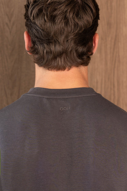 AYON POCKET T-SHIRT  - DARK CHOCOLATE