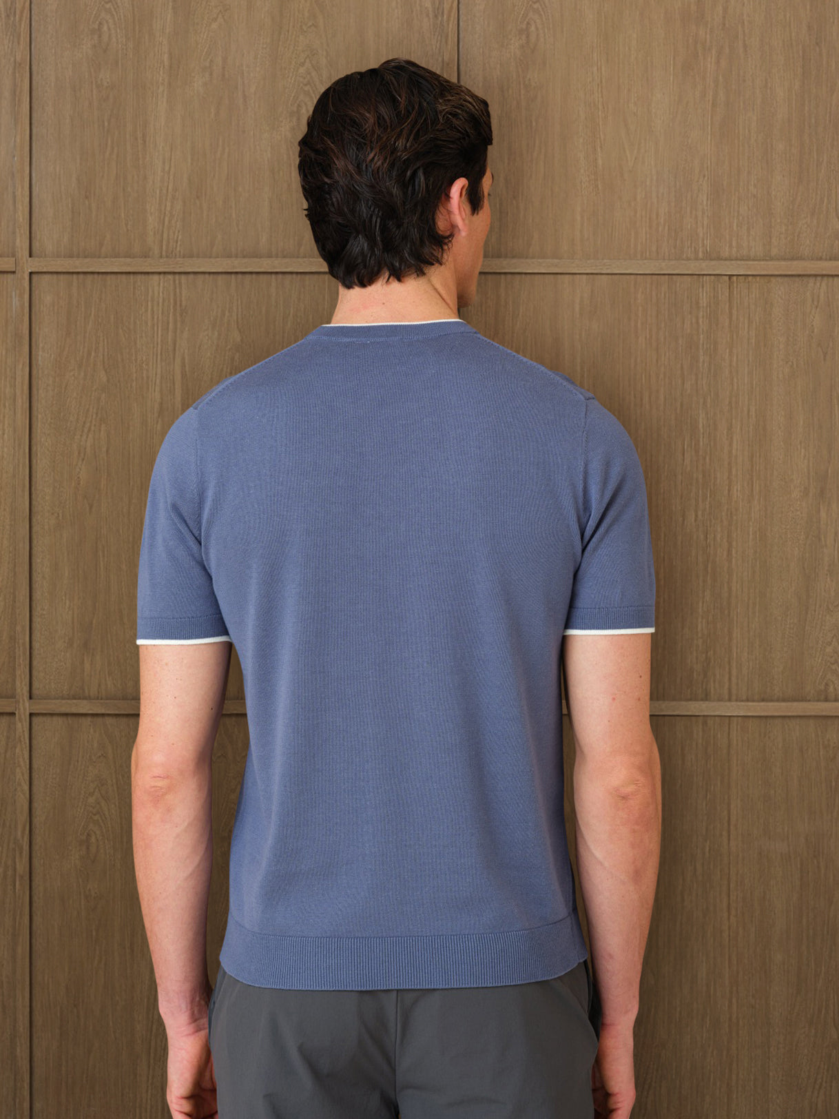 KARU KNITTED T-SHIRT - BLUE COAST