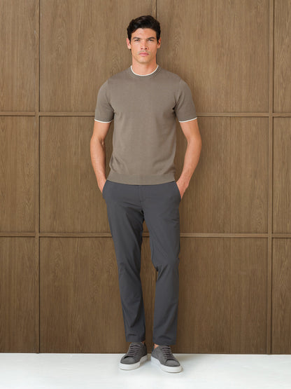 KARU KNITTED T-SHIRT - PINE ASH