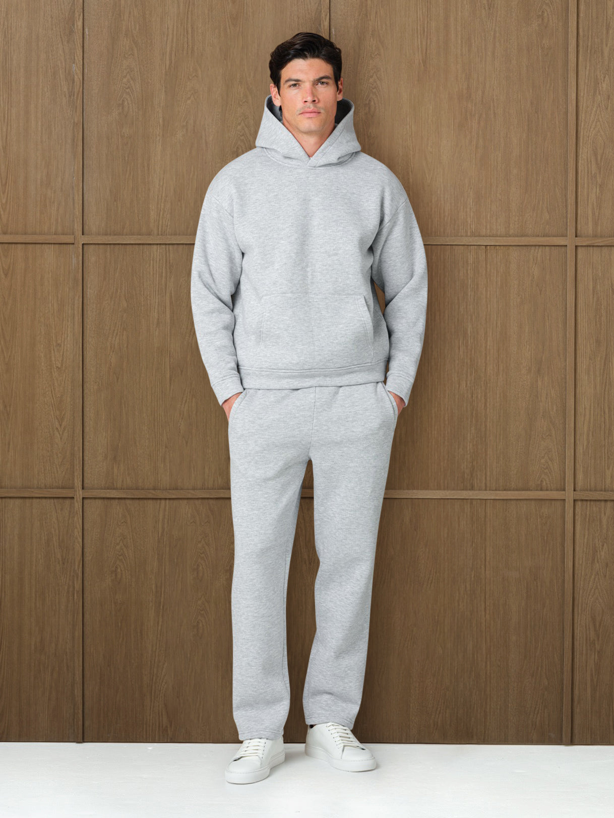 MONO HOOD - GREY HEATHER