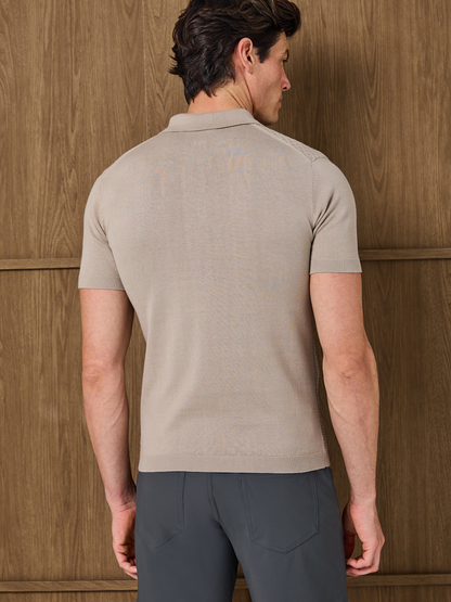 OREA KNITTED POLO - MOCHA