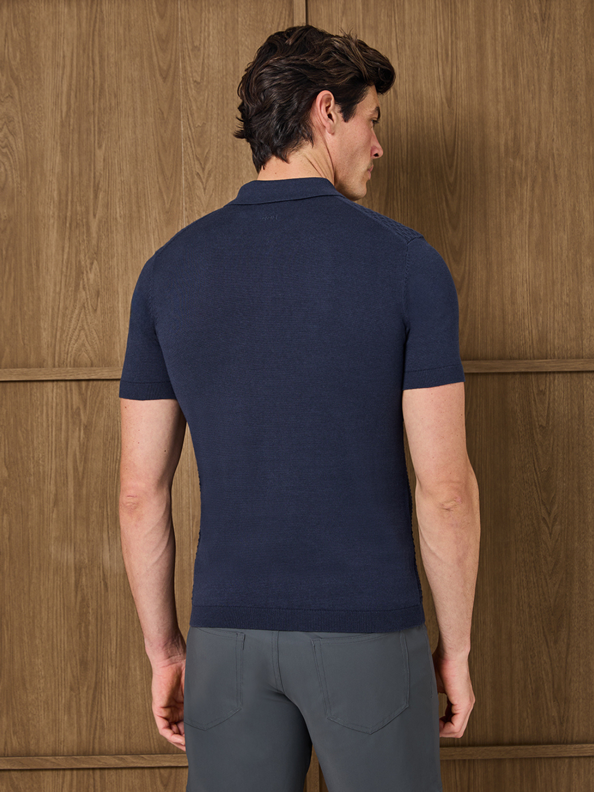 OREA KNITTED POLO - MIDNIGHT